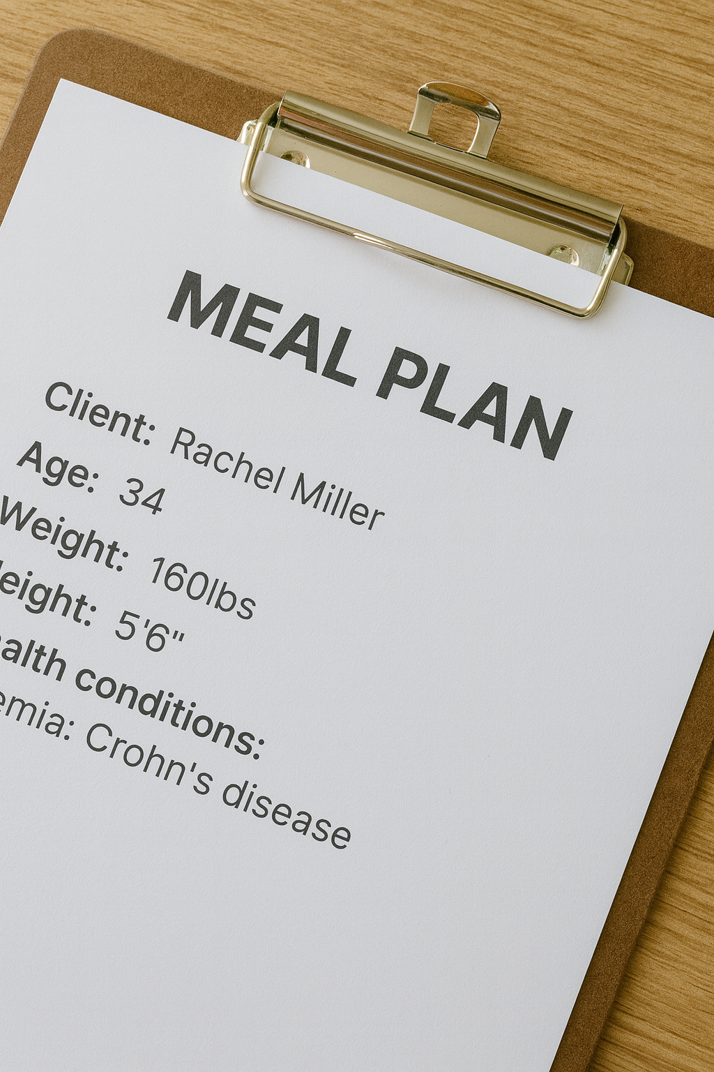 Evidence Based Nutrition Plan